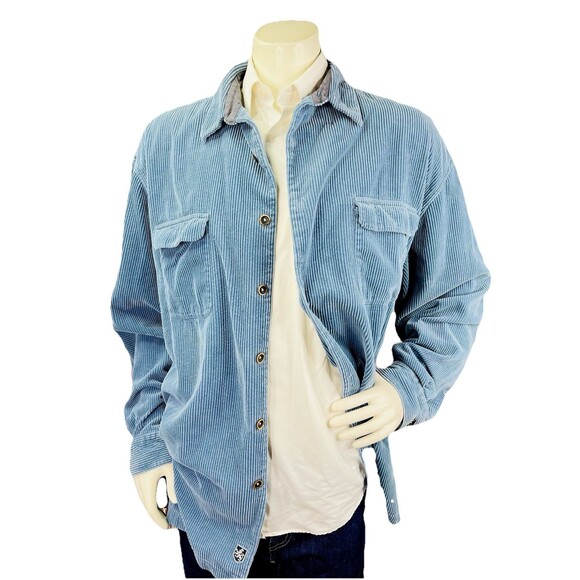 Nat Nast Shirt Men XL Corduroy Silk Blend Luxury Original Button up Long Sleeve - Picture 1 of 11